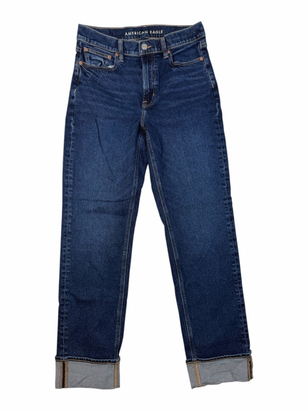 American Eagle Outfitters women’s Indigo Super High Rise Straight Jeans Stretch